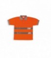 Polo Alta visibilidad. Manga Corta. Color naranja